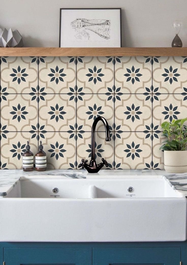 buy floral porcelain tile stickers removable floor & wall decals online in india etsy